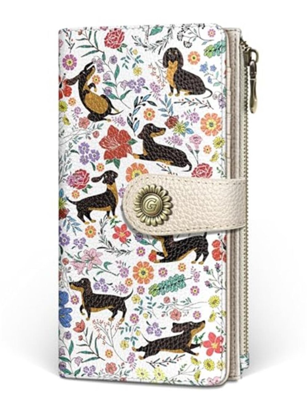 New Dachshunds Dog Women Wallet RFID, Cute Credit Card Holder Bifold